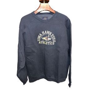 Vtg Iowa Hawkeyes Adult XL Black Sweatshirt Mens Further Out